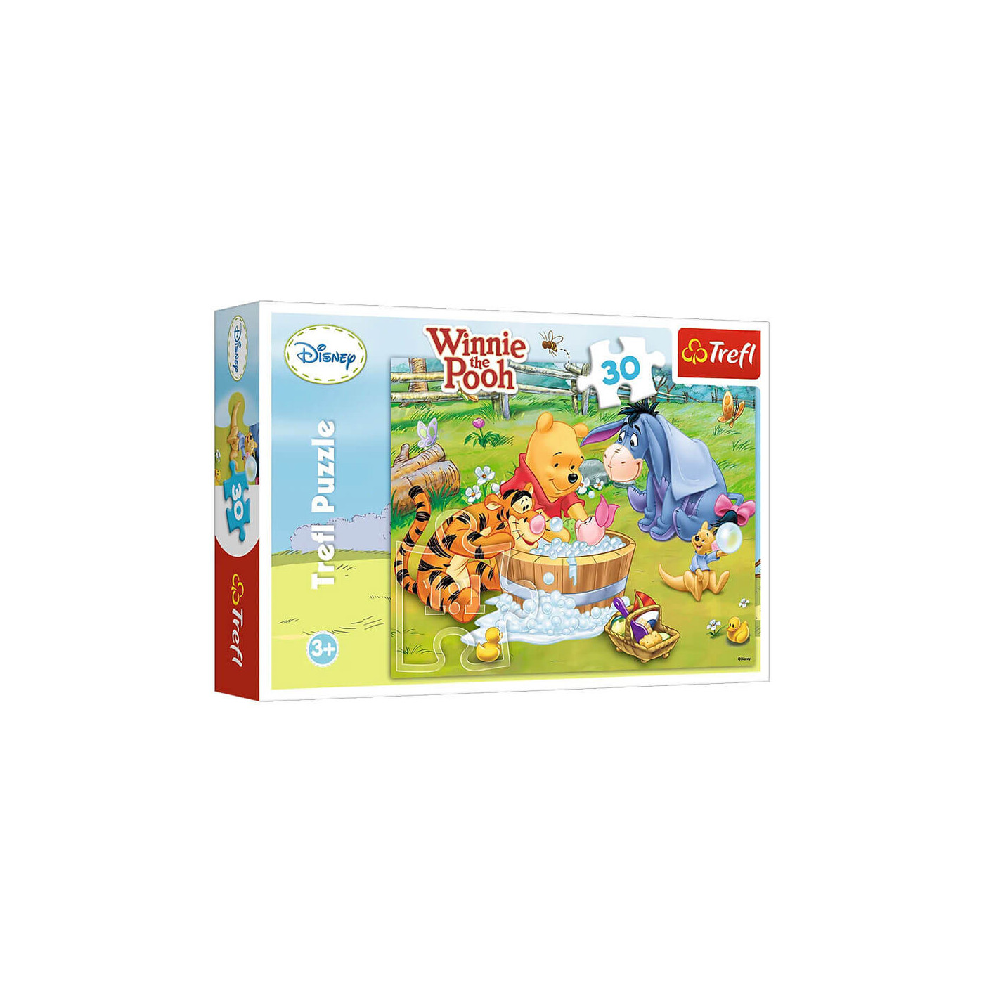 Kąpiel Prosiaczka, puzzle z motywem bajki Kubuś Puchatek