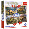 Puzzle dla czterolatka Trefl 4w1 z dinozaurami.