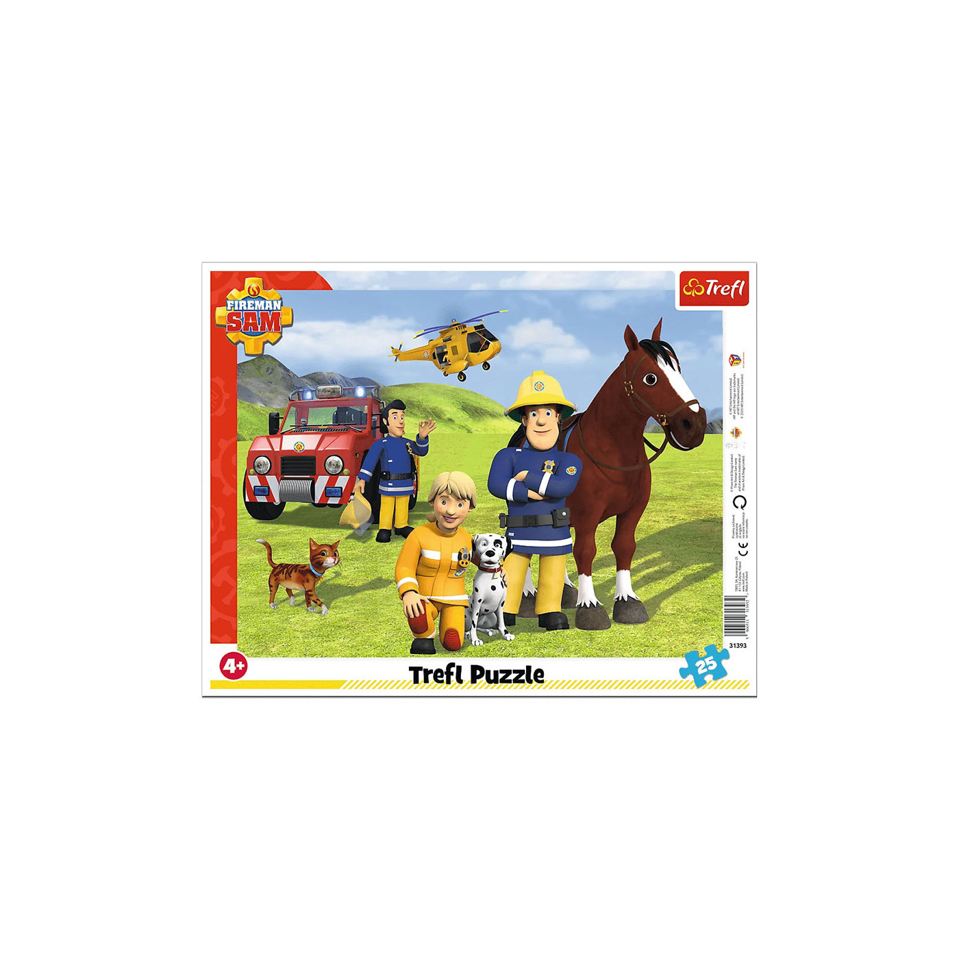 Trefl Puzzle 25 el. Ramkowe | Zawsze na straży, puzzle z motywem bajki Strażak Sam
