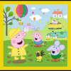 Trefl Puzzle 3w1 | Wesoły Dzień Peppy, puzzle z motywem bajki Świnka Peppa