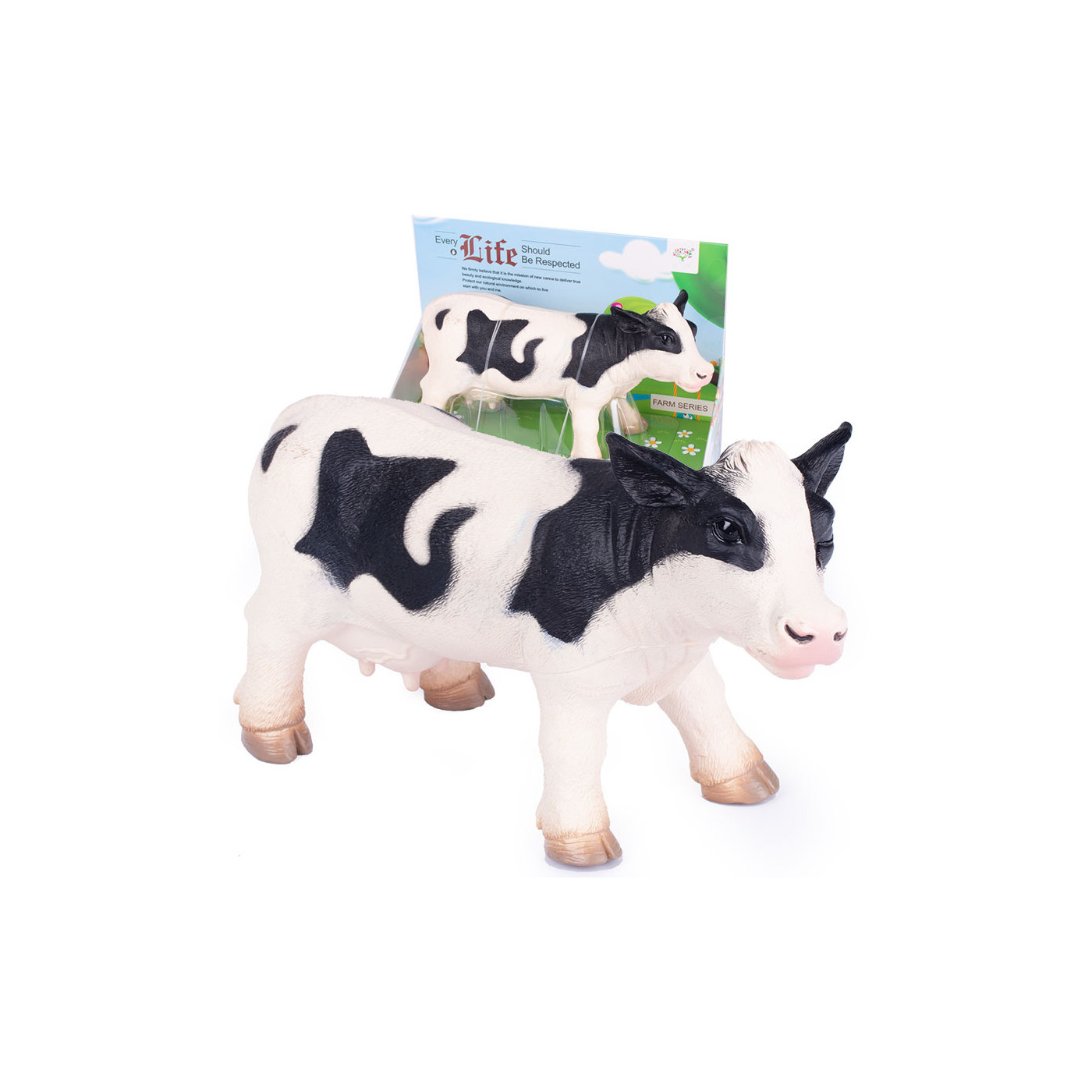 Miękka, gumowa figurka zwierzątko KROWA, KRÓWKA - Mała Farma