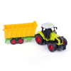 TRAKTOR Z PRZYCZEPĄ, Ciągnik rolniczy + przyczepka z kiprem - zabawka dla dzieci