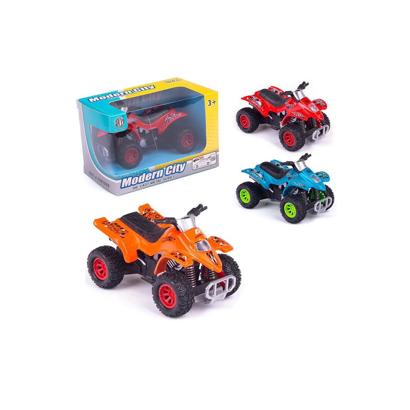 Quad zabawka dla dziecka, model pojazdu 4x4 offroad