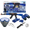 Zestaw akcesoriów policyjnych dla dziecka - Karabin, Maska, Kajdanki 10 el.