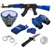 Zestaw akcesoriów policyjnych dla dziecka - Karabin, Maska, Kajdanki 10 el.