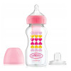 DR BROWN\'S ZESTAW BUTELKA SZEROKA OPTIONS+ 270ML + USTNIK DO KUBKA RÓŻOWY