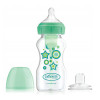 DR BROWN\'S ZESTAW BUTELKA SZEROKA OPTIONS+ 270ML + USTNIK DO KUBKA ZIELONY