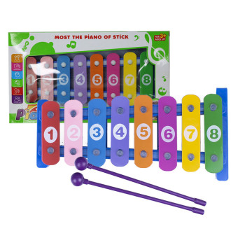 Cymbałki kolorowe, edukacyjna zabawka dla maluszka 3+