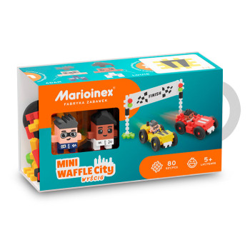 Mini Wafle City Wyścig - Klocki konstrukcyjne 80 el. | Marioinex MX