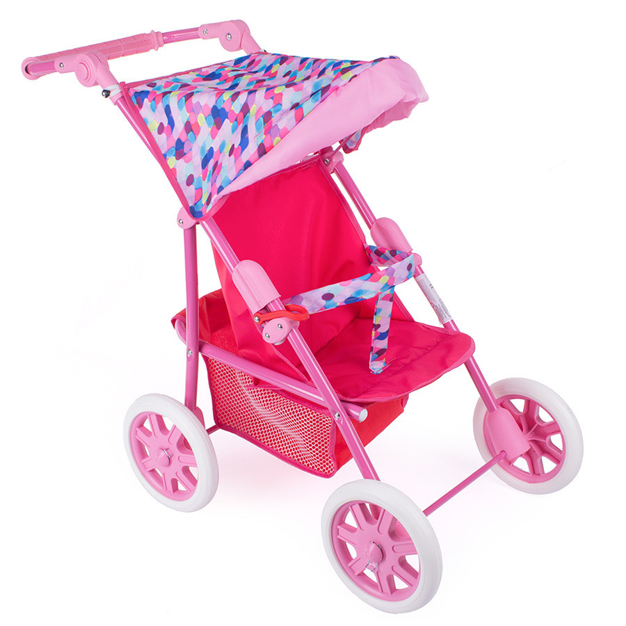 Wózek lalkowy z regulowaną wysokością rączki