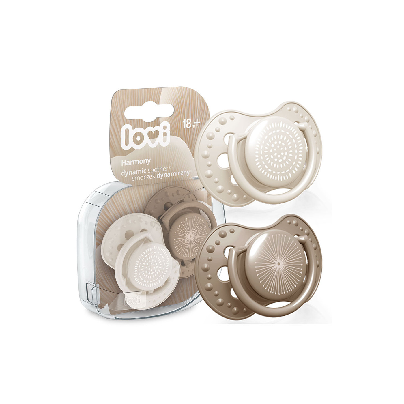 Smoczek uspokajający dla dziecka LOVI 18m+ HARMONY Girl 2 szt.