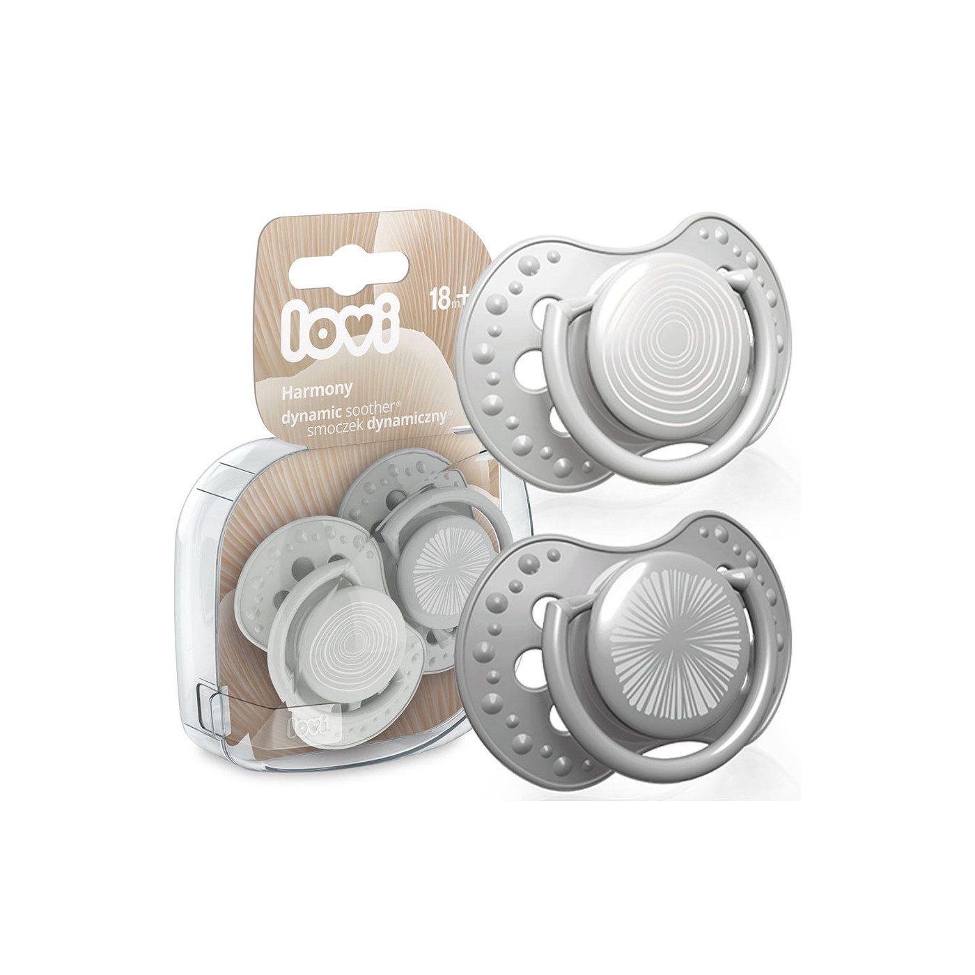 Smoczek uspokajający dla dziecka LOVI 18m+ HARMONY Boy 2 szt.