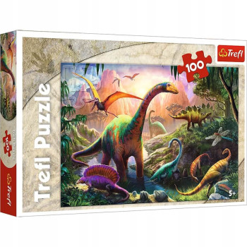 Trefl Puzzle 100 el. | Świat dinozaurów