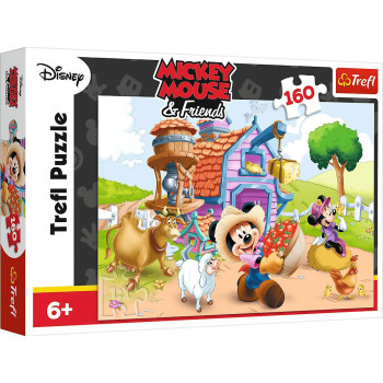 Trefl Puzzle 160 el. | Farmer Miki - puzzle dla dzieci z motywem bajki Myszka Miki