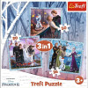 Puzzle 3w1 Frozen Kraina lodu puzzle marki Trefl Zabawka edukacyjna dla dzieci od 3 lat