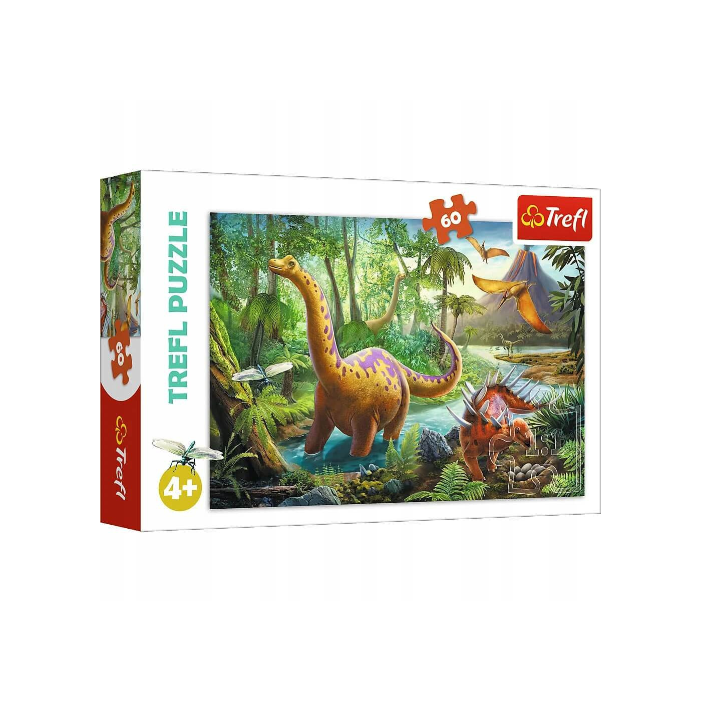 Puzzle z dinozaurami 60 el. Trefl dla czterolatka. Puzzle z dinozaurami 60 el. Trefl dla czterolatka.