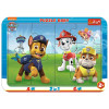 Trefl Puzzle 10 el. Ramkowe BABY | Wesoły Psi Patrol - puzzle z motywem bajki Paw Patrol