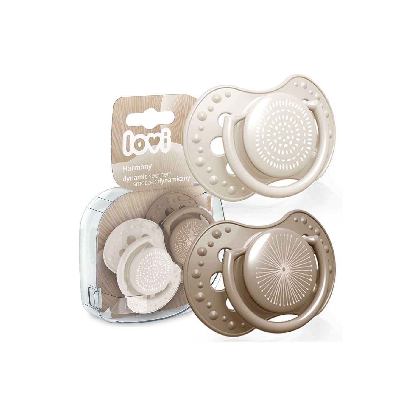 Smoczek uspokajający dla dziecka LOVI 3-6 m Harmony GIRL 2 szt.