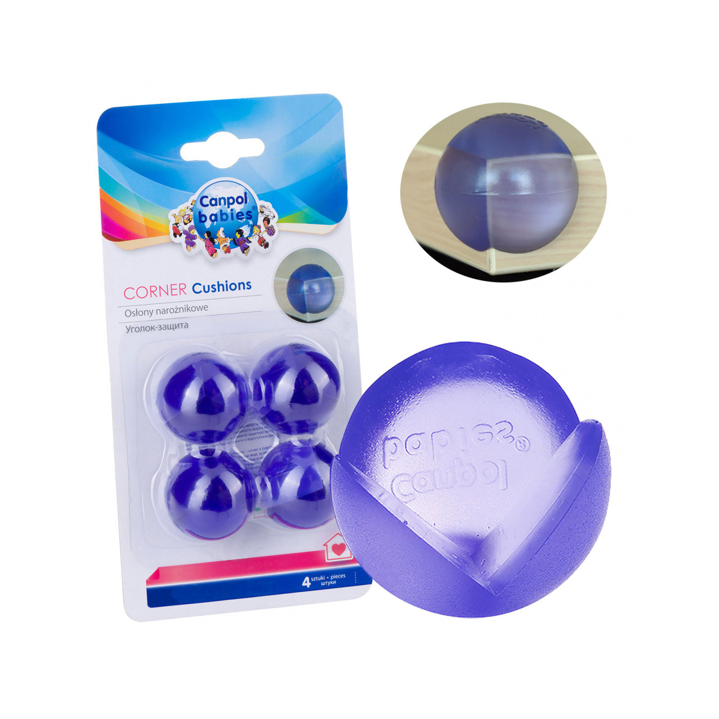 Canpol babies Zabezpieczenie mebli, Osłony Narożnikowe OKRĄGŁE 4 szt
