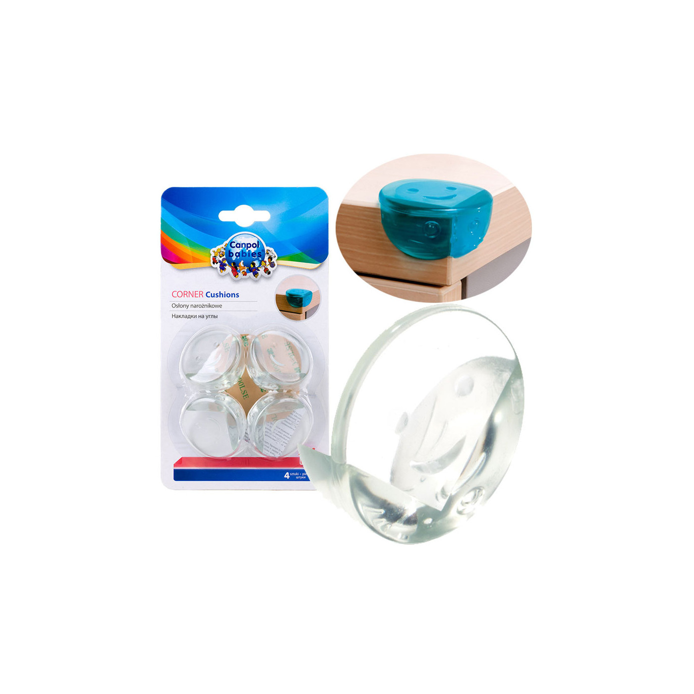 Canpol babies Zabezpieczenie mebli, Osłony Narożnikowe - Przeźroczyste, 4 szt.