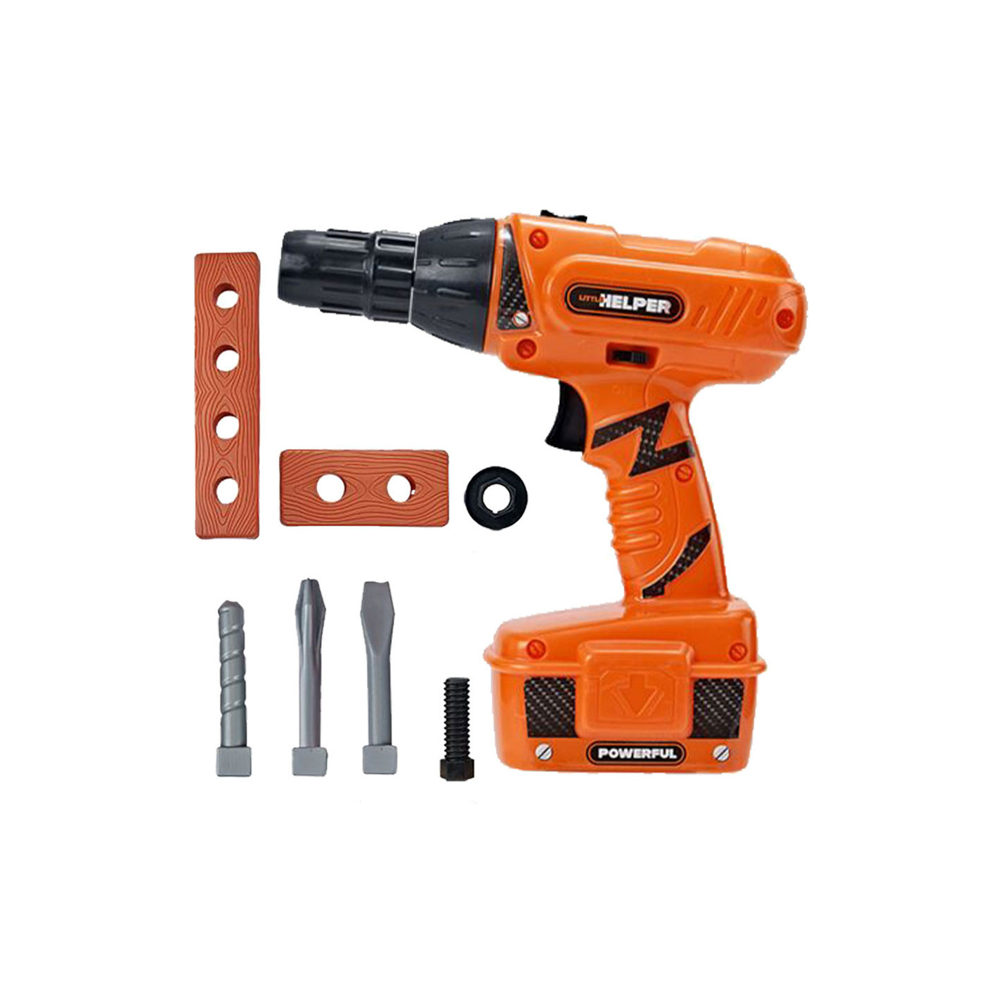 Zestaw Narzędzi dla dziecka - Zabawka - 10 elementów - Wiertarka na baterie, Śruby, Deseczki