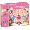 Tablica 2w1 magnetyczna, drewniana - zestaw edukacyjny z puzzlami magnetycznymi, pisak w zestawie Moda Księżniczki