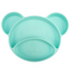 Canpol Babies - Talerzyk Silikonowy do karmienia dziecka z podziałką trójdzielną na przyssawce MIŚ turkus