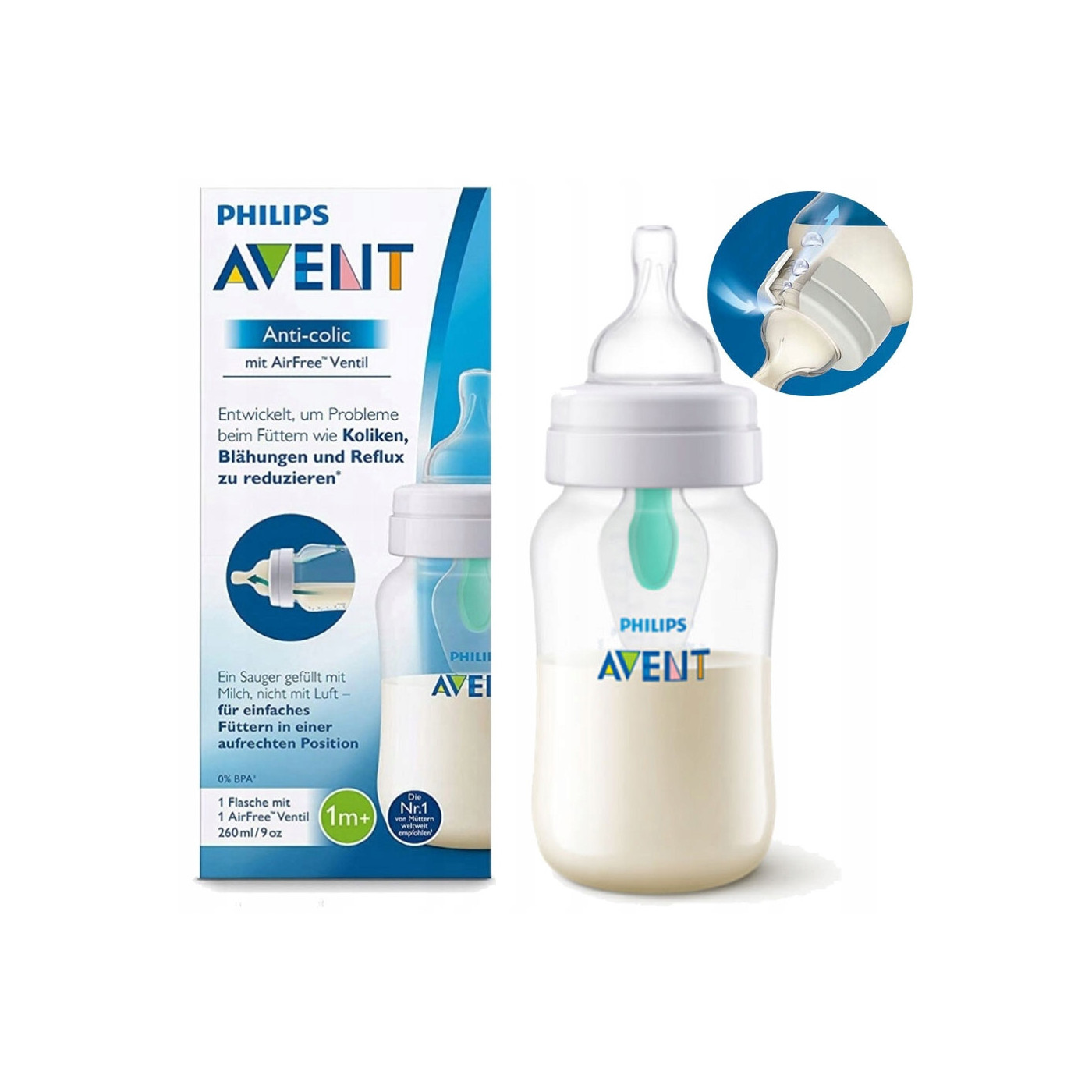 Butelka antykolkowa 260 ML 1m+ Philips Avent