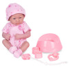 Lalka bobas, niemowlak gumowa + zestaw akcesoriów.