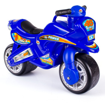 Skuter, motor, jeździk dla dzieci niebieski rowerek biegowy