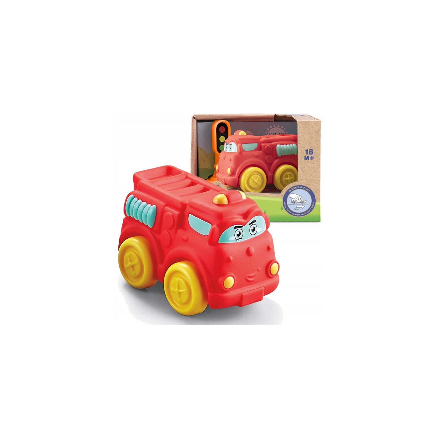 Autko dla malucha gumowy pojazd 18m+