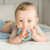 Gryzak ortodentyczny sensoryczny dla dzieci 3m+ giligums dumel kwiatek niebieski