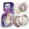 Smoczek uspokajający dla dziecka LOVI 6-18 m Night&Day GIRL 2 szt.
