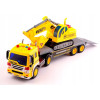 Samochód ciężarowy TIR z lawetą i koparką - zestaw pojazdów, efekty świetlne i dźwiękowe