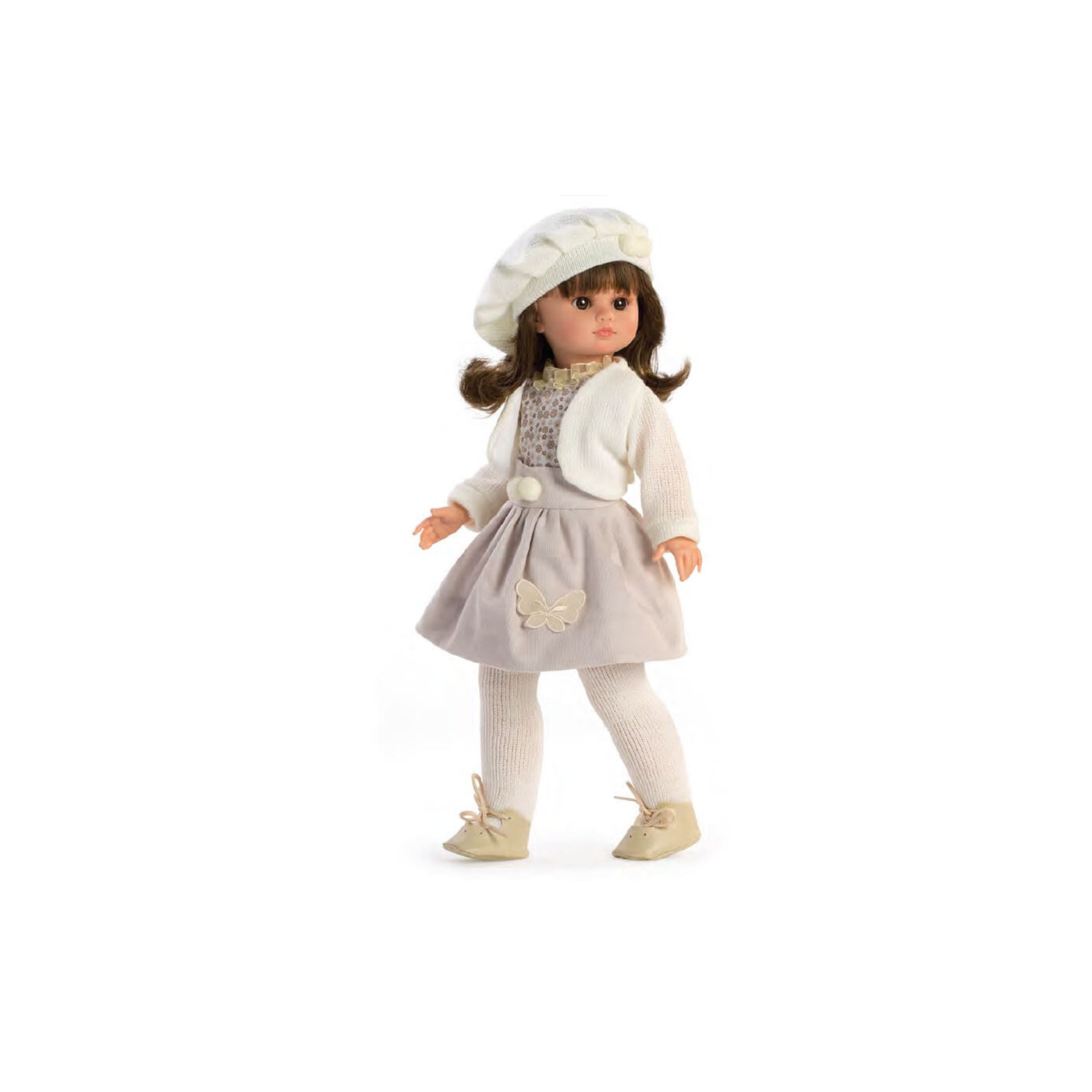 Lalka hiszpańska stojąca, pachnąca Fany w berecie i stylowym ubranku