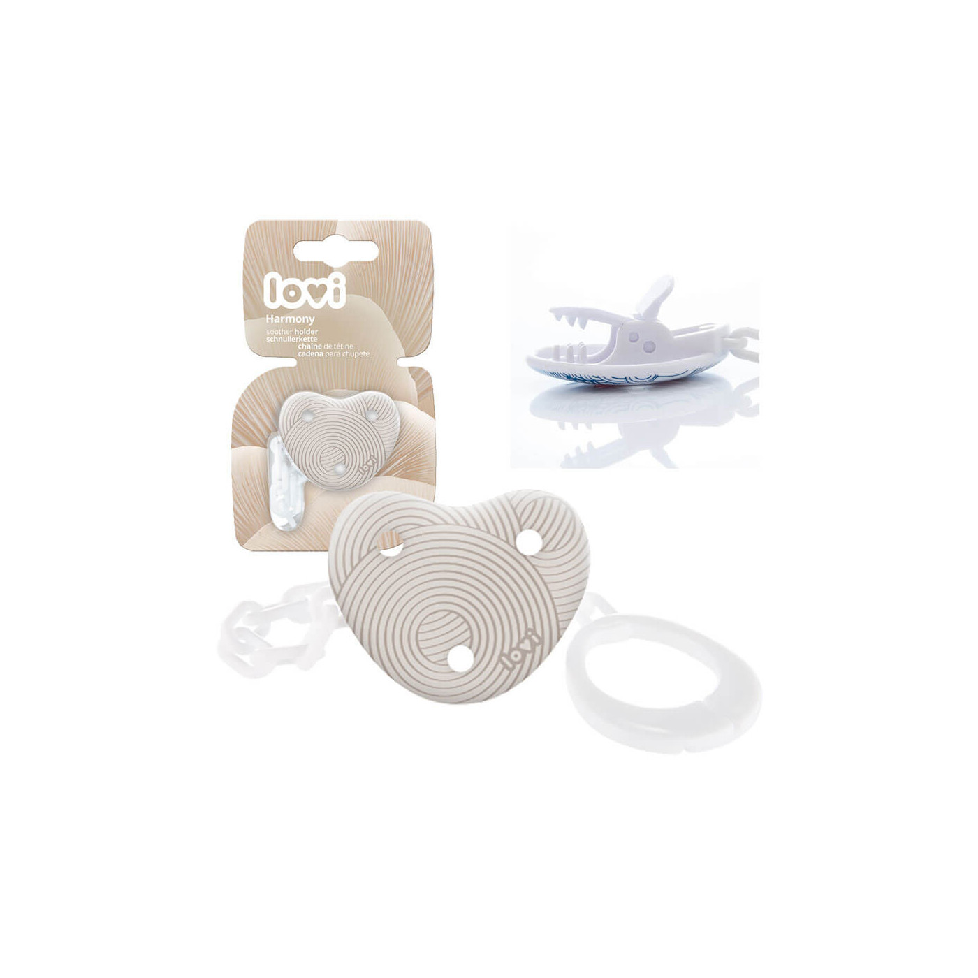 Łańcuszek do smoczka, zawieszka na klips Lovi