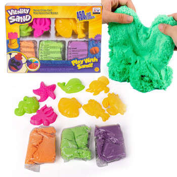 Piasek kinetyczny masa plastyczna 450g zabawka kreatyna.