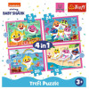 Puzzle 4w1 Baby Shark puzzle dla dzieci
