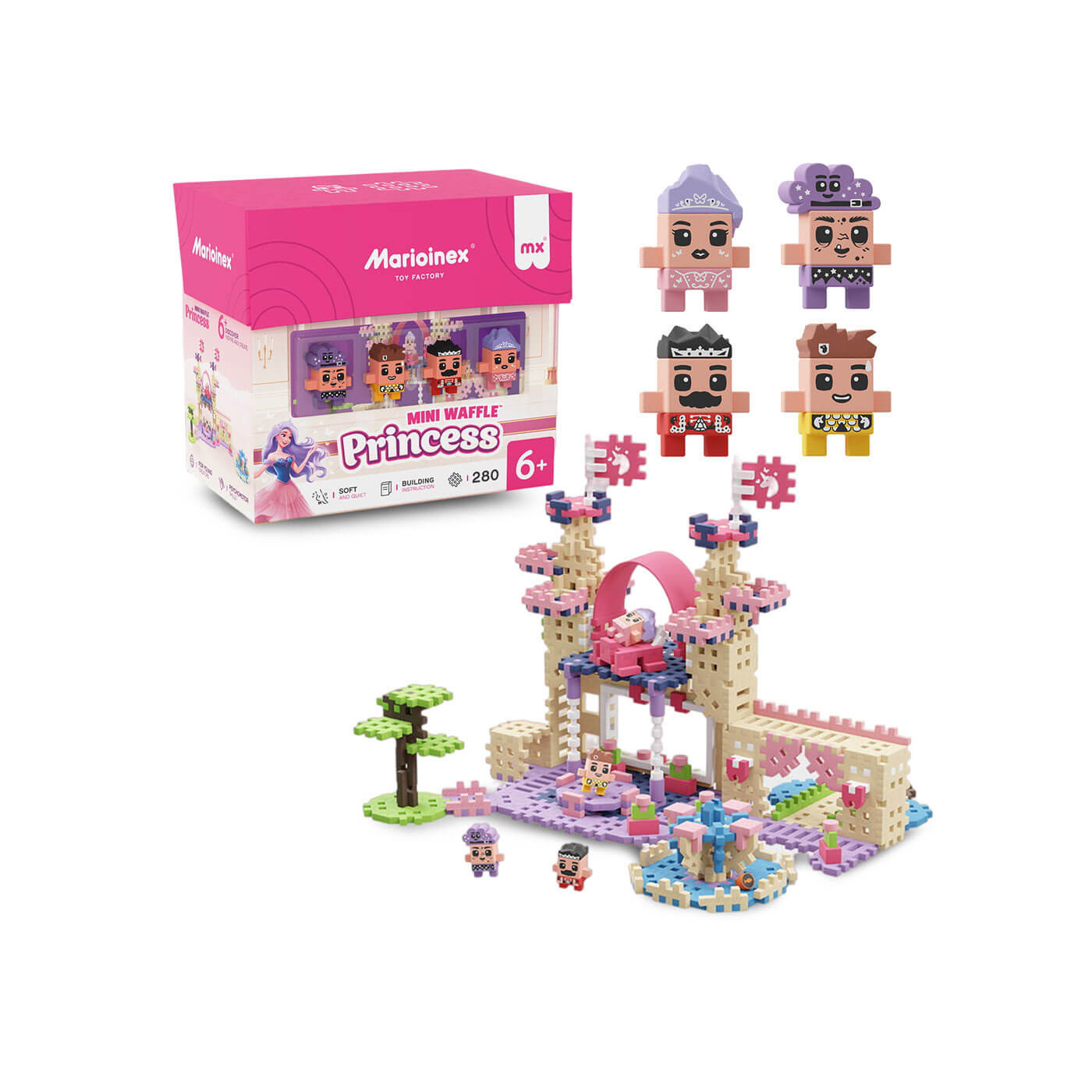 Klocki Mini Wafle Księżniczka Princess 280 el. Marioinex