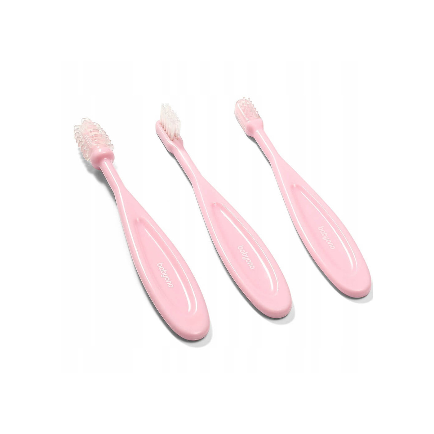 Pierwsza szczoteczka do zębów dla niemowlaka zestaw 3 szt. miękkie babyono