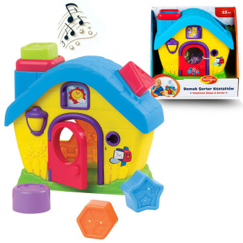 Sorter kształtów domek dumel zabawka edukacyjna nauka kształtów interaktywna dla malucha