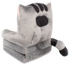 Fotelik pluszowy dla dzieci Kotek Szary rozkładany z materacykiem
