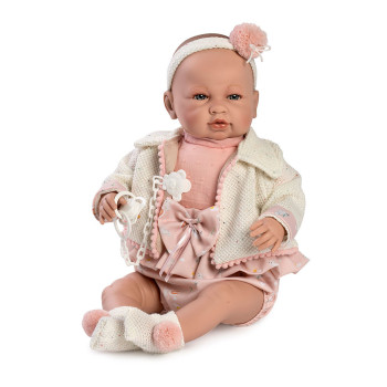Lalka Sara niemowlak w pięknym ubranku mówiąca oryginalna lalka hiszpańska.