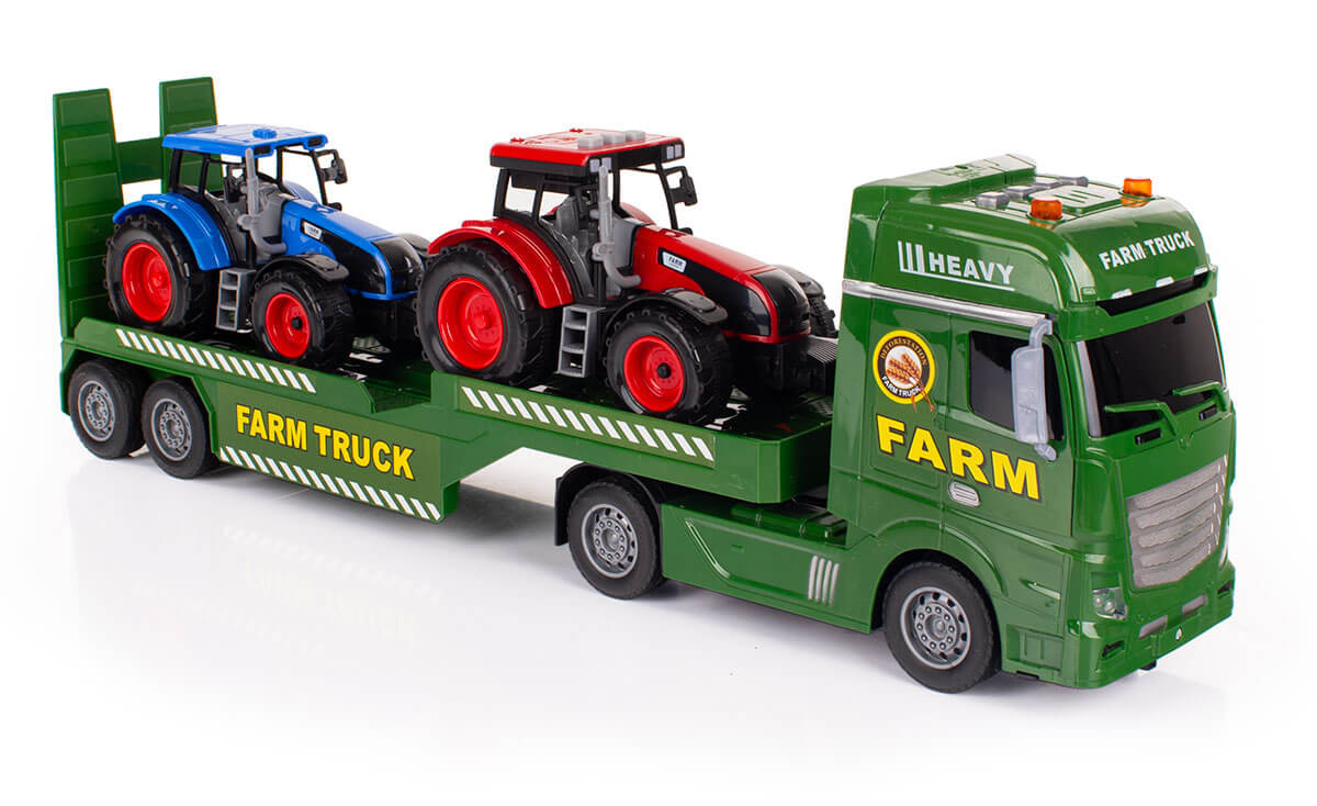 Tir laweta z traktorami zabawka dla dzieci