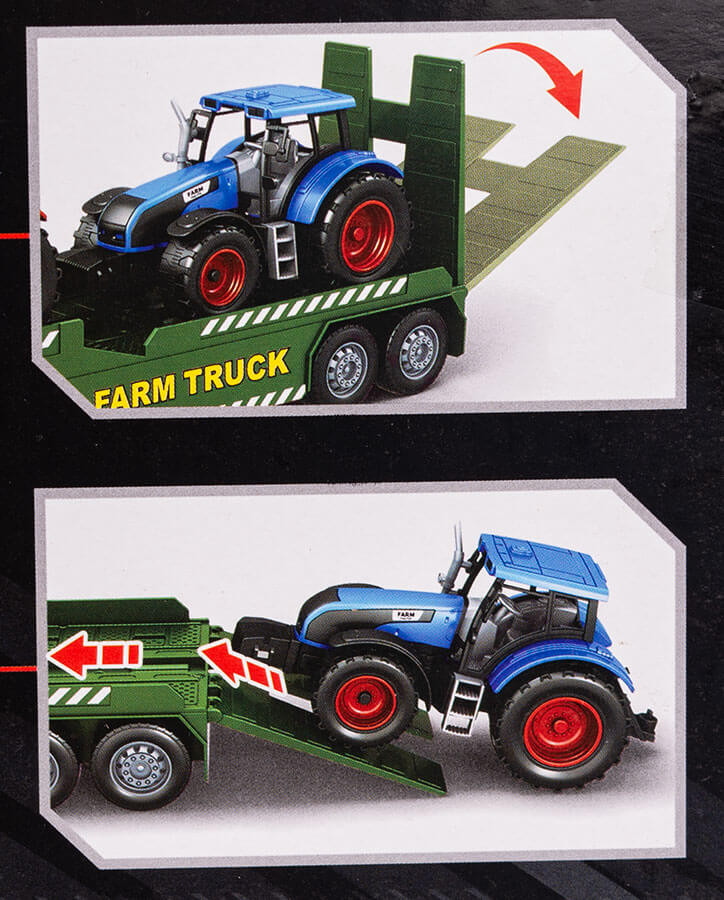 Zabawka dla chłopca ciągnik i laweta rolnicza