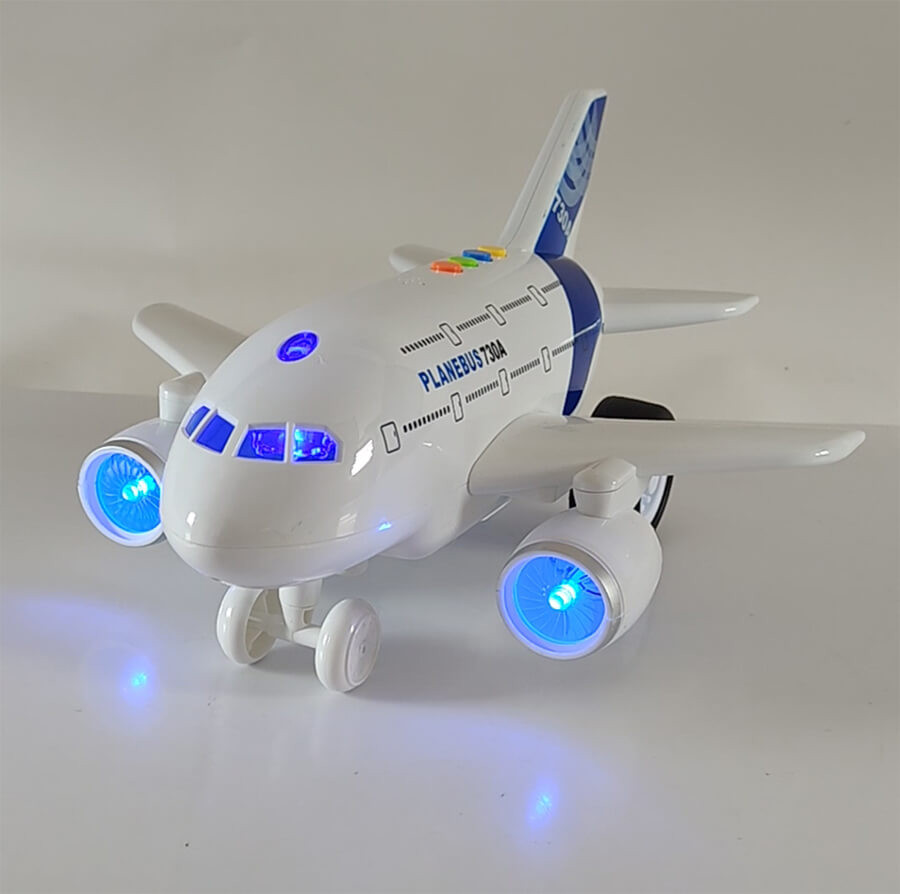 Efekty świetlne i dźwiękowe samolotu zabawki pasażerski