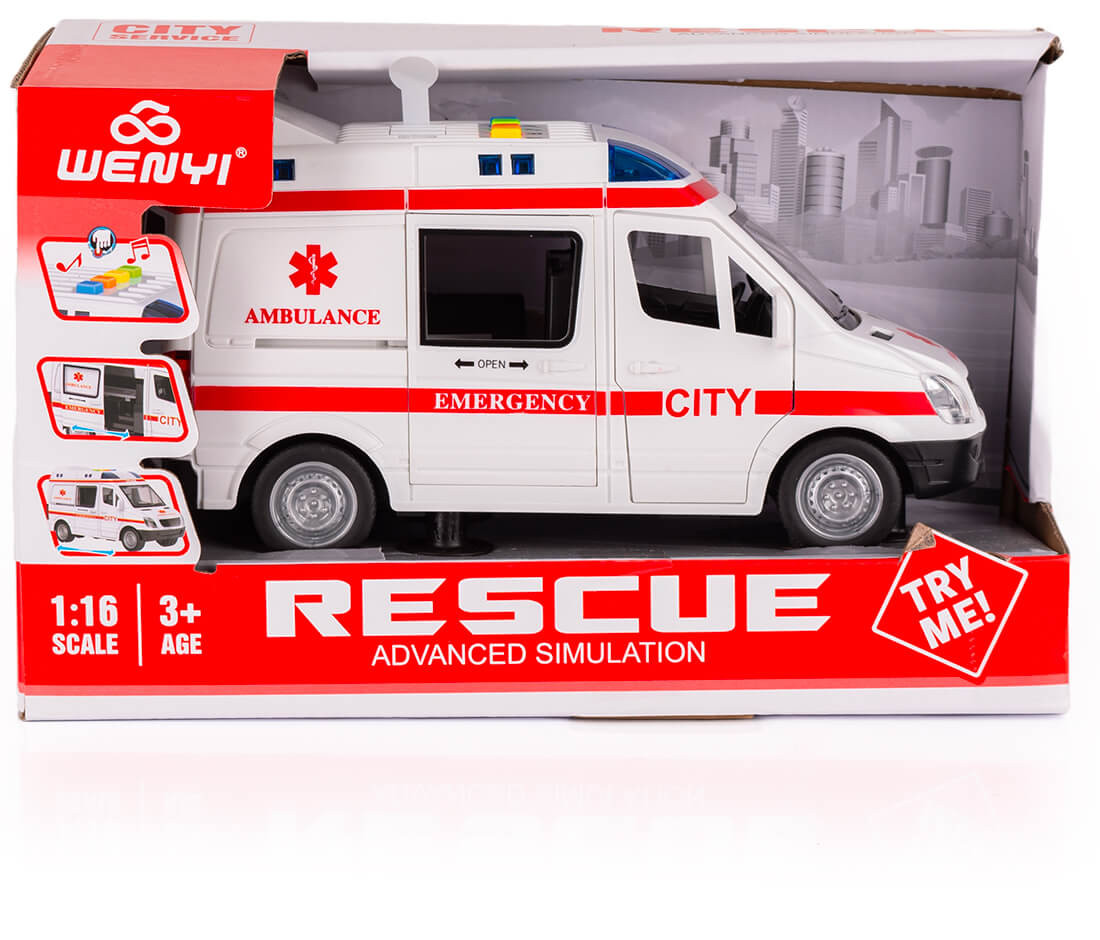 Karetka zabawkowa autko ambulans