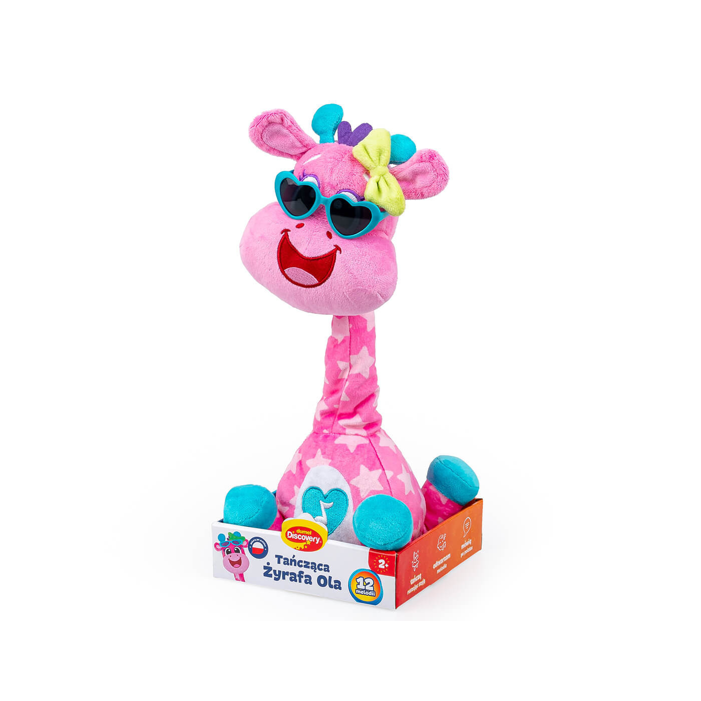 Zabawka pluszowa interaktywna Żyrafa Ola Dumel od 2 lat.