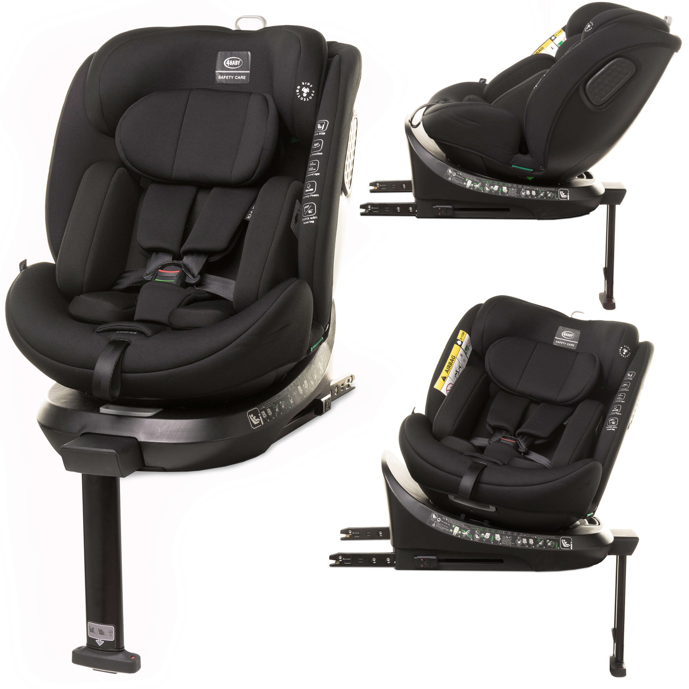 Fotelik obrotowy do 4 lat Enzo Fix 360