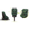 Fotelik samochodowy Enzo-Fix 360° I-Size 4baby RWF Obrotowy Isofix | Dark Green